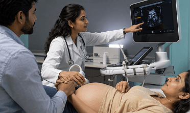 Specialist ultrasound monitoring for high-risk fertility care